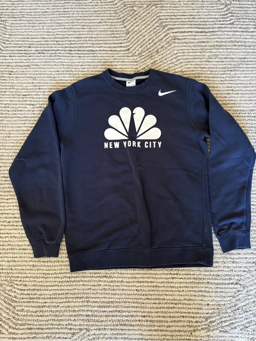 NBC NYC Nike Navy Fleece Crewneck
